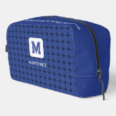 男エレガント父のための灰色がかった青のトイレタリーバッグ ドップキット (右コーナー)