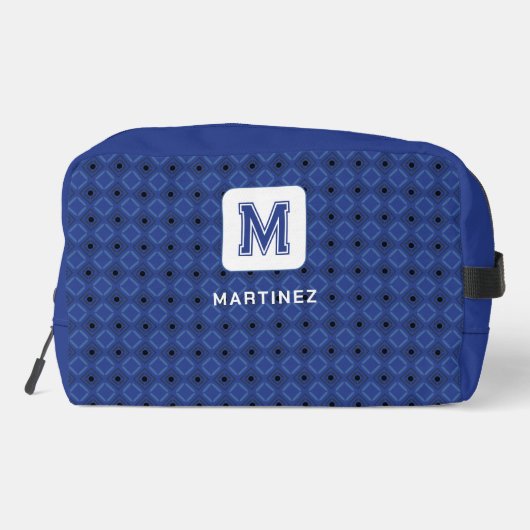 男エレガント父のための灰色がかった青のトイレタリーバッグ ドップキット (裏面)