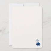 男カジュアル子メンズ誕生日バルーンエイジングブルー 招待状 (裏面)