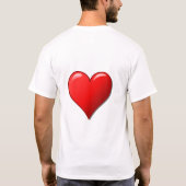 男カスタマイズ人基本Tシャツ赤頭プリント Tシャツ (裏面)