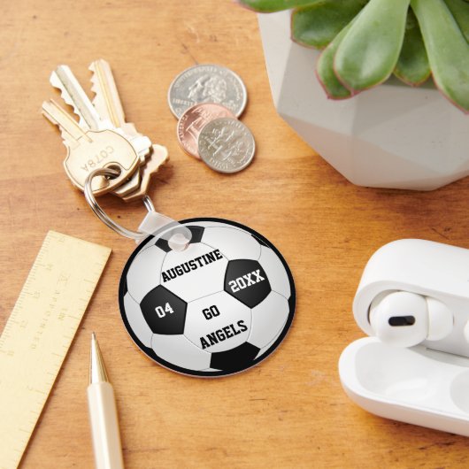 男カスタマイズ子と女の子のためのサッカーの贈り物 キーホルダー (デスク)