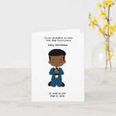 男カスタマイズ子初の聖餐式 カード (黄色い花)