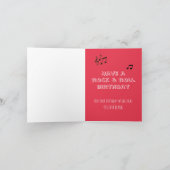 男カスタマイズ子10誕生日カード – ロックアンドロール カード (内部)