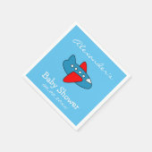 男カスタムの子のための玩具飛行機の赤ちゃんシャワーナプキン スタンダードカクテルナプキン (角)