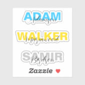 男カスタムスタイリッシュ子のフルネームのシール(ビニール) シール (シート)