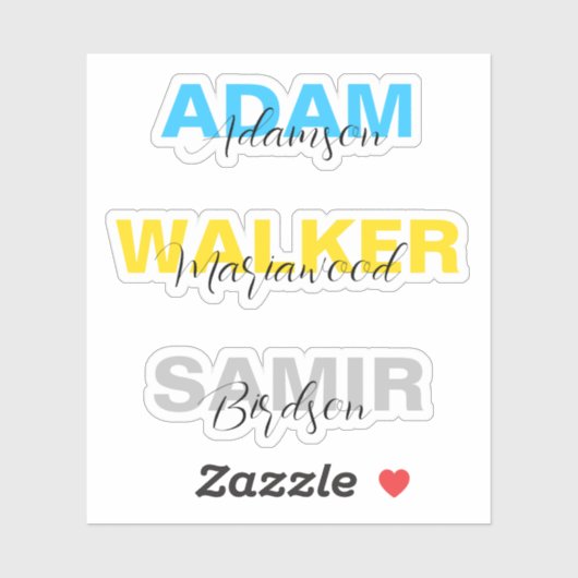 男カスタムスタイリッシュ子のフルネームのシール(ビニール) シール (シート)