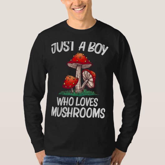 男カッコいいの子のためのキノコMorelキノコのマイコログ Tシャツ (正面)