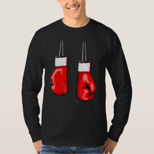 男カッコいい女Bと戦うボクサー用ボクシング手袋 Tシャツ
