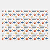 男カッコいい子のタイル状の輸送パーティー ラッピングペーパーシート (正面)