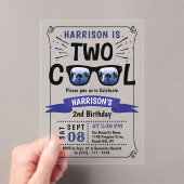 男カッコいい子二人の誕生日 アクリル招待状 (インサイチュ (ポータブル))