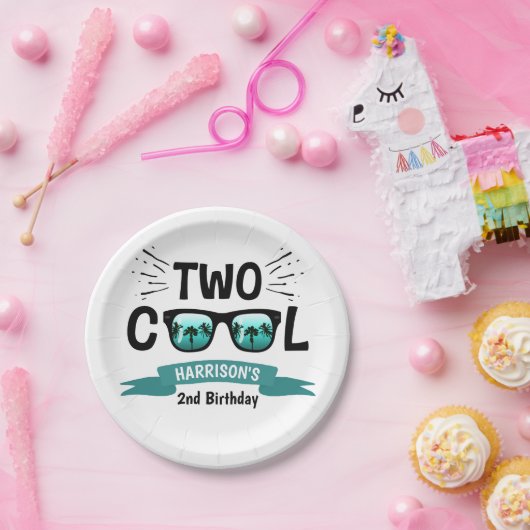 男カッコいい子二人の誕生日 ペーパープレート (パーティー)