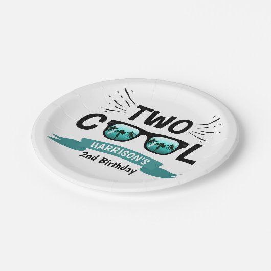 男カッコいい子二人の誕生日 ペーパープレート (アングル)