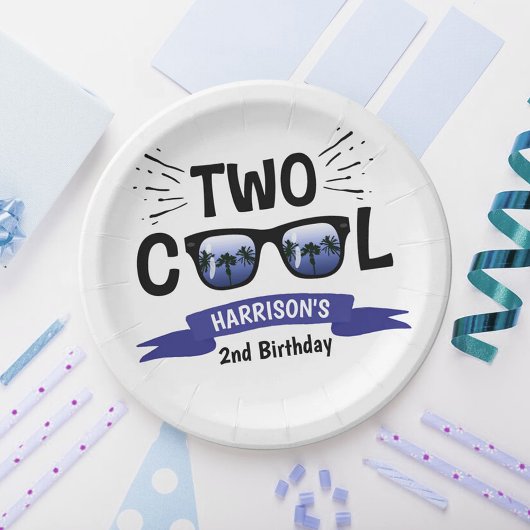 男カッコいい子二人の誕生日 ペーパープレート