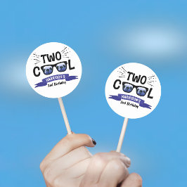 男カッコいい子二人の誕生日 ラウンドシール