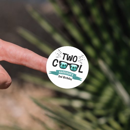 男カッコいい子二人の誕生日 ラウンドシール