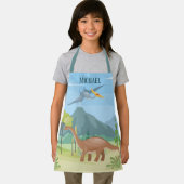 男カッコいい子恐竜の名前 エプロン (インサイチュ)