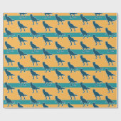 男カラフル子の怒ジュラシTレックス ラッピングペーパー (フラット)