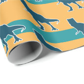 男カラフル子の怒ジュラシTレックス ラッピングペーパー (ロールコーナー)