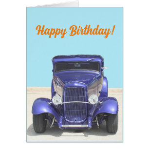男クラシック人、車の愛好家のための車の誕生日カード