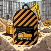 男クールの子の建築追加の名前 プリントバックパック