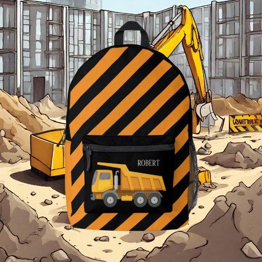 男クールの子の建築追加の名前 プリントバックパック