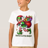 男クールの子サンタの小さなヘルパー Tシャツ (正面)