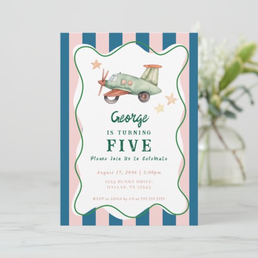 男クールカラフルモダン子機誕生会 招待状 (スタンド正面)