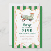 男クールカラフルモダン子機誕生会 招待状 (正面)