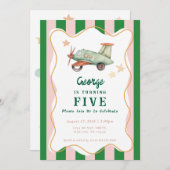 男クールカラフルモダン子機誕生会 招待状 (正面/裏面)