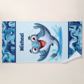 男クール子のスティングレイの名前 ビーチタオル (正面)