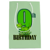 男クール子の恐竜パーティー9日 ミディアムペーパーバッグ (正面)