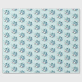 男クール子の赤ちゃんシャワーのタイル靴 ラッピングペーパー (フラット)