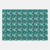 男クール子海賊タイル模様 ラッピングペーパーシート (正面3)