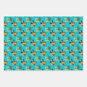 男クール子海賊タイル模様 ラッピングペーパーシート (正面2)