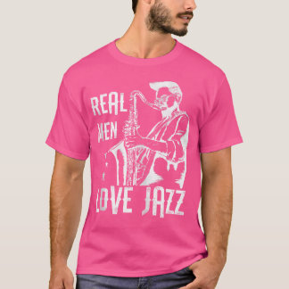 男クール実在人Love Jazzミュージシャンジャズ音楽愛好家 Tシャツ