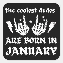 男クール達は一生まれ月生誕生日に来る スクエアシール