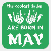 男クール達は五生まれ月の生誕生日だ スクエアシール (正面)