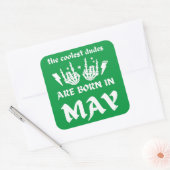 男クール達は五生まれ月の生誕生日だ スクエアシール (封筒)