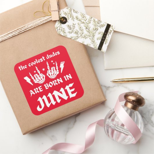 男クール達は生まれ六月だ スクエアシール (ギフト)