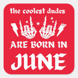 男クール達は生まれ六月だ スクエアシール