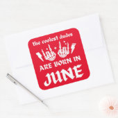 男クール達は生まれ六月だ スクエアシール (封筒)