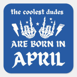 男クール達は生まれ四月の誕生日 スクエアシール