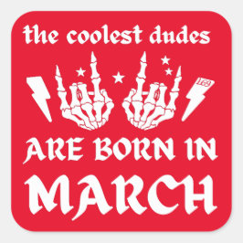 男クール達は生まれ月の生誕日だ スクエアシール