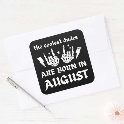 男クール達は生誕生まれ威厳がある生だ スクエアシール (封筒)