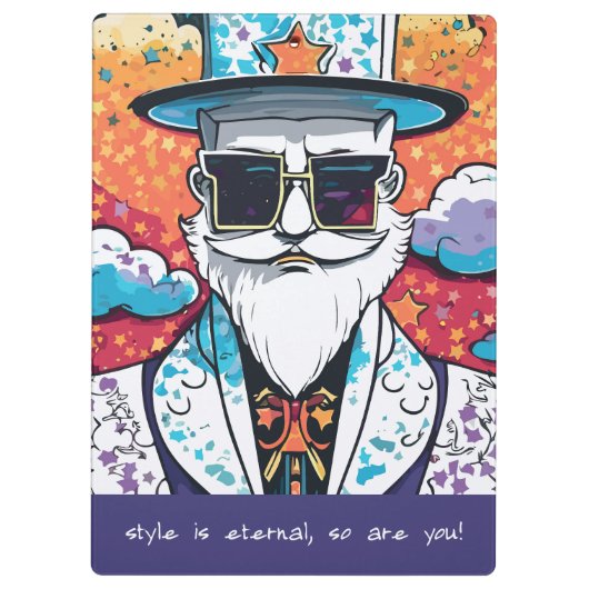 男スタイリッシュ人 クリップボード (裏面)