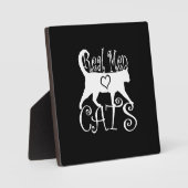 男スタイリッシュ実在が猫を好む フォトプラーク (正面)