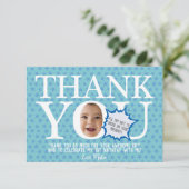 男パーソナライズされたおもしろいの誕生日 |写真4枚 サンキューカード (スタンド正面)