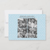 男パーソナライズされたおもしろいの誕生日 |写真4枚 サンキューカード (裏面)