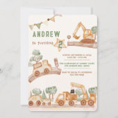 男パーソナライズされたの子の誕生日 招待状 (正面)