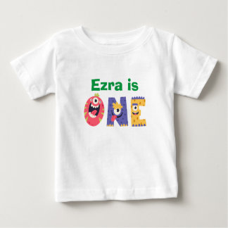 男パーソナライズされたの子の誕生日Tシャツ ベビーTシャツ